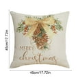thumbnail image 3 of Funda de Cojín Bosque Verde Navideño | Poliéster | Multicolor | 45 X 45 X 0,2 Cm | Tema Invernal | Funda de Cojín para Salón | 4 Diseños | 75 G | Decoración para El Hogar, 3 of 6