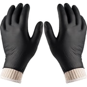BBQ Gloves 4 Cotton Glove Liners and 100 Disposable Gloves Washable Cotton Liners Powder Latex Free Nitrile Gloves