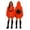 Orange, variant on Haunted Castle Pumpkin Print Jacket, Dark Haunted Castle Pumpkin Graphic Hooded Zip Jacket, Oversized Halloween Sweatshirt With 3D Stem Hood, Vintage Horror Art Print Holiday Outerwear, Black L