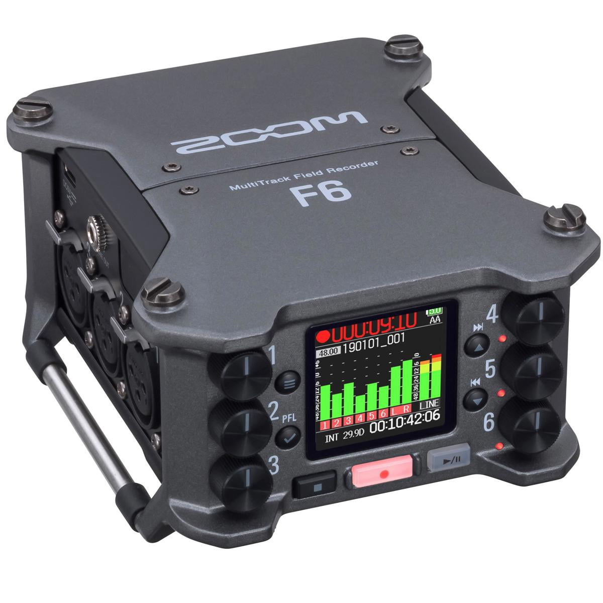 Zoom F6 Multi-Track Field Recorder - Bundle With Protective Case and XLR Cable