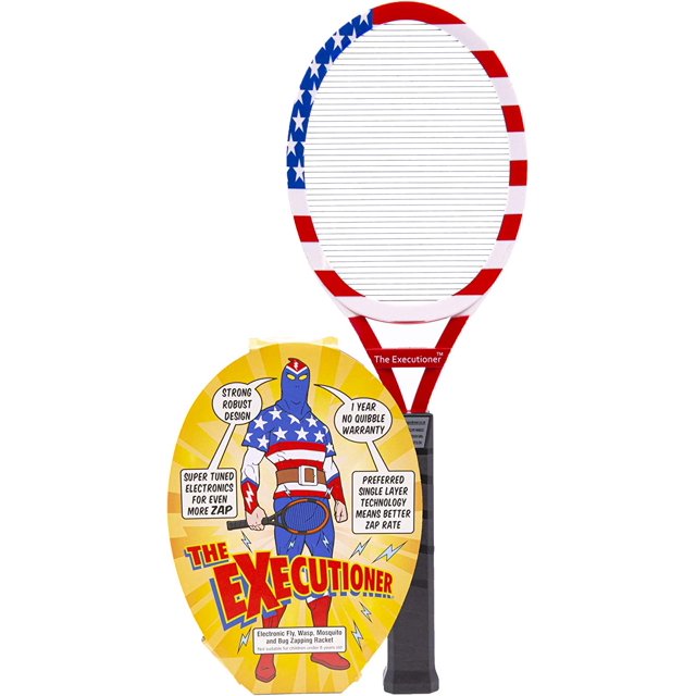 The Executioner USA Flag Fly Killer Mosquito Swatter Racket Wasp Bug Zapper 50cm Long