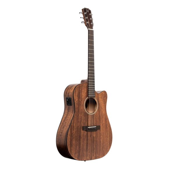 JN Guitars Dovern Series 6 String Acoustic-Electric Guitar, Right, Natural, Full (DOV-DCFI)