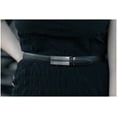 thumbnail image 4 of Leather Ratchet Belt for Women, Trim to Fit 18"- 44" Waist, Automatic Slide Buckle, No Holes, Gift Box by CANDOR AND CLASS (W712 Black 25mm width, Small), 4 of 8