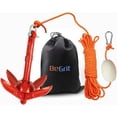 thumbnail image 6 of BeGrit Kayak Anchor 1.5 lb Buoy Kit Folding Grapnel Anchor Carbon Steel for Canoe (Red), 6 of 8