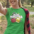 thumbnail image 5 of Playeras para mujer de manga corta con estampado de "la mejor maestra" para día del maestro, 5 of 5