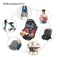 thumbnail image 7 of Fotbe Three Cute Christmas Gnomes Pattern Car Seat Covers for Babies, Nursing Breastfeeding Cover Infant Carseat Canopy, Soft Stretchy Carrier Cover, 7 of 7