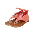 thumbnail image 5 of Qupid New AG73-Agency-312X Women Suede Thong Elastic Lace Ankle Strap Flat Sandal, 5 of 5