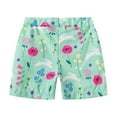 thumbnail image 5 of Sopiago Boys Girls Shorts Casual Hawaiian Shorts Shorts for Toddler Boys Girls Elastic Tropical Printed Beachwear Mint Green,2-3 Years, 5 of 5