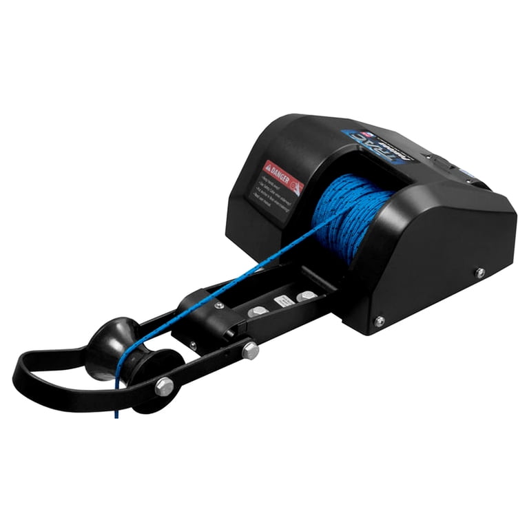 Camco TRAC Outdoors Pontoon 35 Black Metal with Boat Anchor Winch