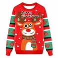 thumbnail image 3 of gcong Boys Girls Christmas Sweatshirts Novelty Sweat Shirts for Boys Girls Funny Xmas Crewneck Pullover Jumper 3D Graphic Long Sleeve Shirts, 3 of 4