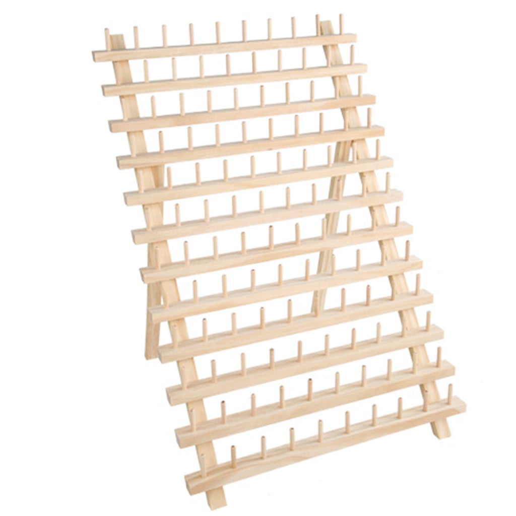 BYDOT Foldable Wooden Thread Holder 30/80/120 Spools Sewing Embroidery