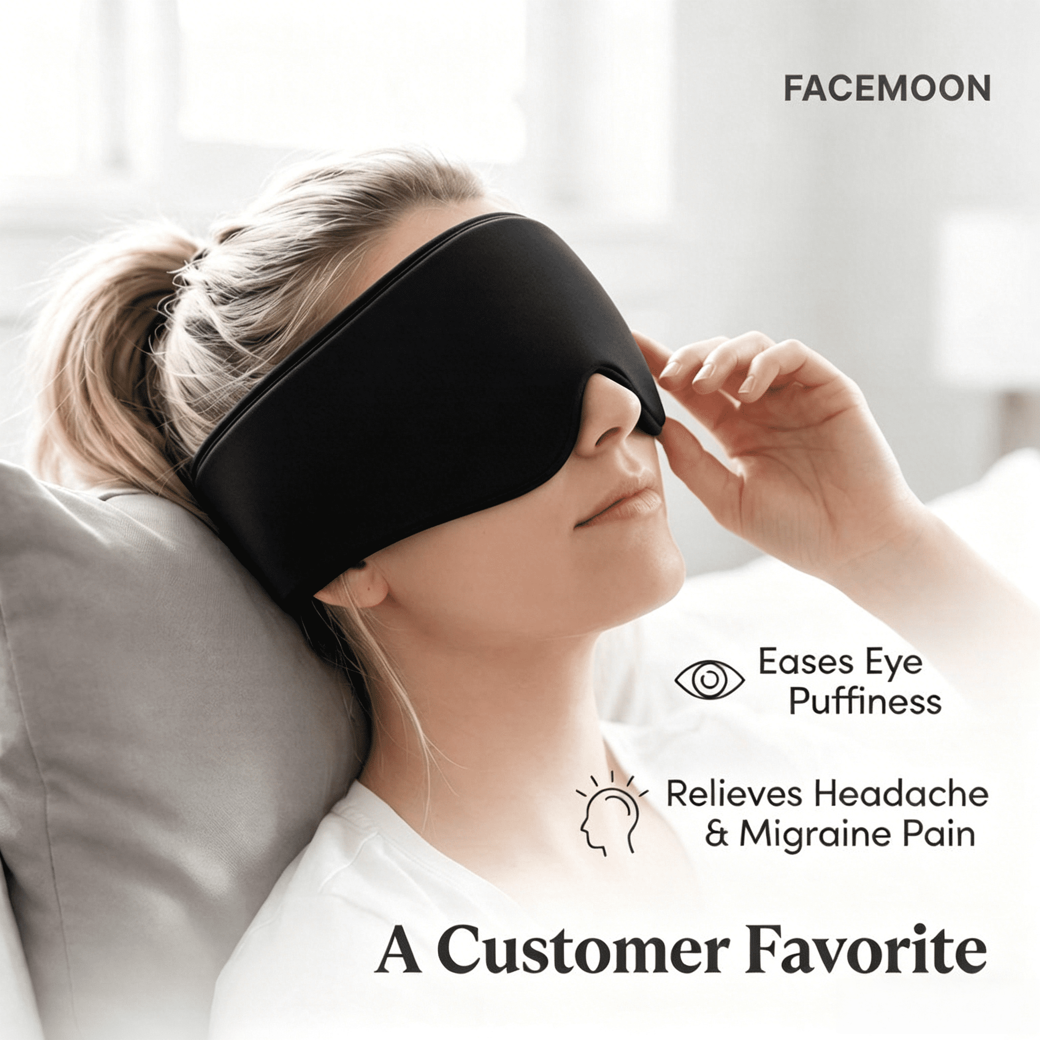 Cooling Gel Eye Mask Sleep: Cold Compress for Puffy Eyes & Migraine Relief - Reusable Gel Sleeping Mask for Dark Circles & After Surgery, Flexible Ice Pack for Eyes, Face, Headache(Pink)