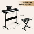 thumbnail image 3 of Gymax 61 Keys Beginners Piano Keyboard Electric Keyboard Kit w/ Adjustable Stand, 3 of 10