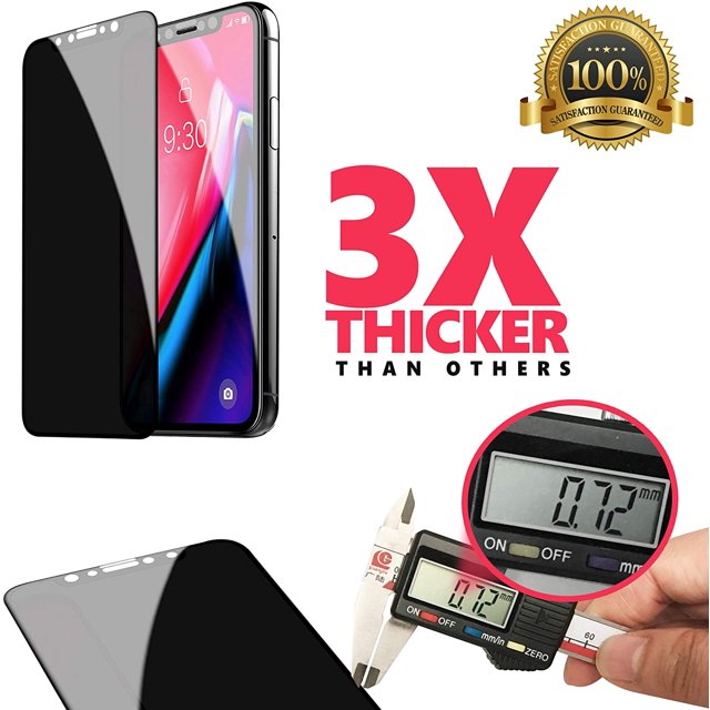 Privacy Anti Spy Screen Protector Durable Double Premium Tempered Glass for iPhone 7Plus, 8Plus Anti Scratch, Full