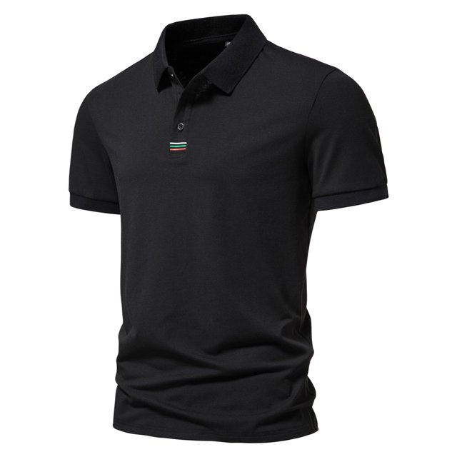 Gibobby Playera Polo Hombre Polo de piqué de Manga Corta de Ajuste clásico Camisa de Polo para Hombre(Negro,M)