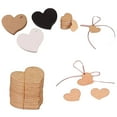 thumbnail image 5 of 50pcs Heart Shape Kraft Paper Tags Wedding Tags Craft Gift Tags (White), 5 of 6
