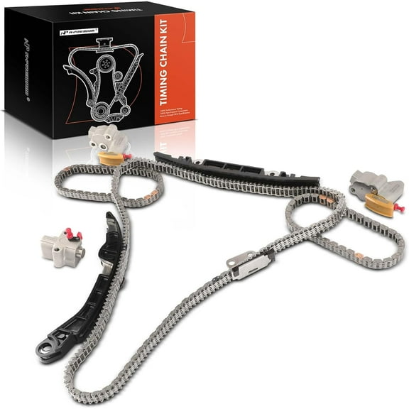 A-Premium 9PCS Engine Timing Chain Kit W/Tensioner & Guide Compatible with Nissan & Infiniti - Altima 2007-2014, Murano 2009-2014, Pathfinder, Maxima, Quest, QX60, G25, JX35 - V6 2.5L 3.5L