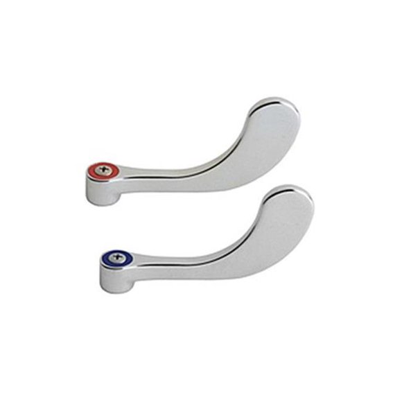 Chicago Faucets 317-PRJKCP Pair of 4 in. Wrist Blade Sixteen Point Tapered Broach Handles
