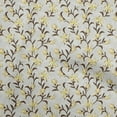 thumbnail image 1 of oneOone Cotton Flex Yellow Fabric Floral Retro Craft Projects Decor Fabric Printed By The Yard 40 Inch Wide, 1 of 5