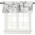 thumbnail image 3 of White Snow Cable Car Ski Mountain Sketch Window Curtains for Living Room the Bedroom Home Interior Kids Room Decor Drapes, 3 of 6
