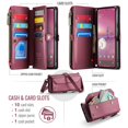 thumbnail image 2 of CaseMe Leather for Google Pixel 11 Pro XL Case Wallet【RFID Blocking】with 10-Card Holder Zipper Bills Slot, Soft PU Leather Magnetic Shoulder Wrist Strap for Google Pixel 11 Pro XL Wallet Case Women, 2 of 10