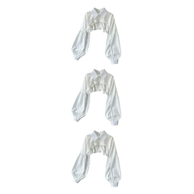 kurtrusly Faux Col Demi-Blouse Chemise Robe Mode Col Détachable Filles Blanc m m 3Set