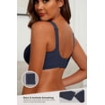 thumbnail image 5 of MINTREUS Womens Wireless Bras V Mesh Comfortable Bralette Supportive Tshirt Bra No Underwire Seamless Push Up, 5 of 8