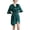 Dark Green, variant on SWSMCLT Women's Chic Bath Robe Elegant Cool Fall Luxury Satin Holiday Nightwear Comfy Bathrobes Billowy Pink Medium