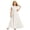 Beige, variant on SUXIAN Dresses for Girls Chiffon Long Sleeve Summer Party Soft Flowy Formal Evening Toddler Girl Dress BU2 8-9 Years