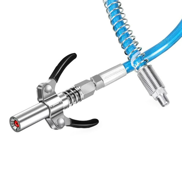 Grease Gun Adapter Quick Release Lock On Coupling End 1/8 Oil Injection
