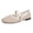 Gold, variant on Willtoo Womens Mesh Ballet Flats Closed Toe Bowknot Floral Mary Jane Shoes Breathable 2026 New Ballerina Flats
