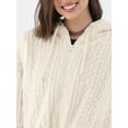 thumbnail image 4 of No Boundaries Jacquard Plush Hoodie, Women's and Women's Plus, 4 of 5