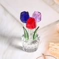 thumbnail image 4 of Bearachild Estatuilla de ramo de flores de cristal único, regalo para dama, decoración elegante para el hogar, artesanía de cristal fino Decoración del hogar, 4 of 6