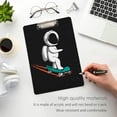 thumbnail image 5 of 12.5"x9" Astronaut on Skateboard Clipboards, Standard A4 Letter Size Nursing Clipboard with Low Profile Metal Clip Decorative Clip Board for Office Supplies,Gold, 5 of 7