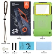 Shellbox Professional Waterproof Phone Housing 50ft Snorkeling Scuba Diving Case for iPhone Samsung Universal Smartphones Underwater Protective Cover for Outdoor Swimming Surfing with Lanyard(Green)