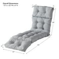 thumbnail image 5 of Greendale Home Fashions Heather Gray 72 x 22 in. Outdoor Chaise Lounge Chair Cushion, 5 of 7