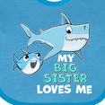 thumbnail image 4 of Inktastic My Big Sister Loves Me with Cute Sharks Boys or Girls Baby Bib, 4 of 4