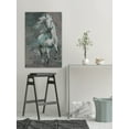 thumbnail image 3 of Parvez Taj "Running White Horse" Painting Print on Wrapped Canvas, 3 of 7