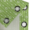 thumbnail image 4 of Ambesonne Irish Grommet Curtain, Trifolium Wavy Lines, 50" x 96", Lime Green White, 4 of 6