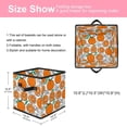 thumbnail image 2 of RATGDN Collapsible Fabric Cube Storage Bin with Double Handles for Living Room Bedroom Office Black - White Background Orange Simple, 2 of 7