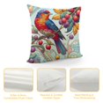 thumbnail image 4 of Leisuo Colorful Bird Throw Pillow Covers Tree Branch Leaves with Red&nbsp;Fruit Cushion Case Watercolor Animal Square Pillowcase Farmhouse Decorations  White, 4 of 5