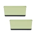 thumbnail image 2 of Bothyi 2 Pieces Window Box Planter Flower Pot Accessories Versatile with Drainage Holes Light Green, 2 of 8