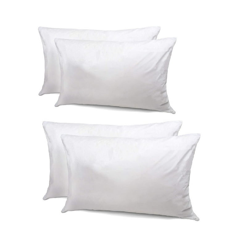 4 Pack Deluxe Zippered Vinyl Pillow Covers - Waterproof Protectors for  Longer Lasting Pillows. Standard Size 21x27. Ideal for Home, Hotel and  Hospital Use 
