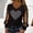 Black, variant on Zorckvet Plus Size Tops for Women Valentine's Day Long Sleeved Mesh Sequined Splicing Together V Neck Tops Black 3XL