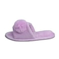 thumbnail image 2 of Popeez Pantoufle d'Intérieur à Pompons Adorable pour Fille (11/12, Violet), 2 of 21