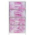 thumbnail image 5 of ZXNYH Fabric Dresser for Kids Bedroom - Chest of 5 Drawers, Tall Storage Tower, Clothing Organizer, for Closet, for Playroom, for Nursery, Steel Frame, Fabric Bins - Wood Handle (Pink), 5 of 6