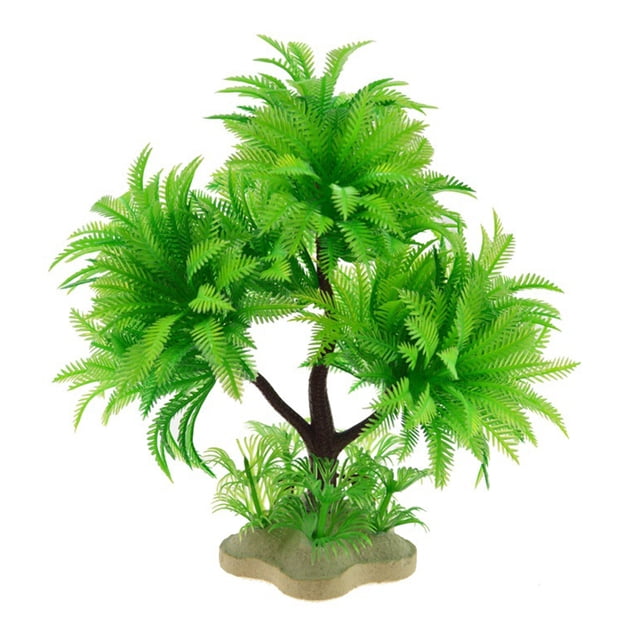 Visland Aquarium Artificial Plants Realistic Aquatic Plastic Grass Hydroponic Simulation Trees Landscape Easy to Maintain Safe Fake Seaweed for Fish Tank Reptile Terrarium