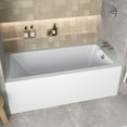 thumbnail image 3 of Streamline GA-307-16-CH 66 in. x 34 in. Acrylic Right-Hand Drain Alcove Bathtub in Glossy White With External Drain in Polished Chrome, 3 of 5