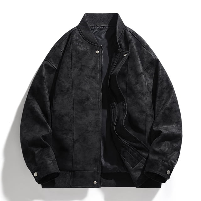 LOVZFMLL Jackets for Men's Fashion Men's Leather Motorcycle Jackets Casual Coats