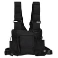 thumbnail image 1 of Noir Tactique Gilet Léger CS Protection Entraînement Gilets d'Extérieur avec des Rayures Réfléchissantes, 1 of 14